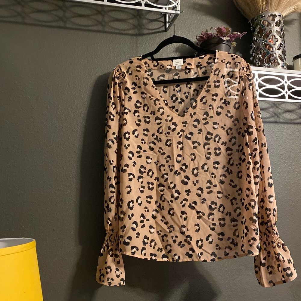 A New Day Leopard Blouse